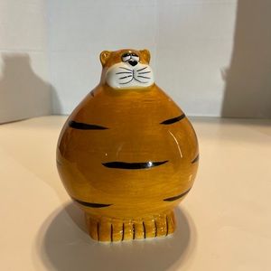 Ceramic fat cat bank.